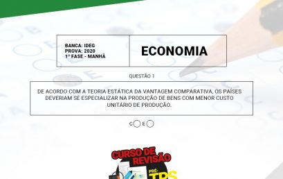 1ª Fase CACD 2020 | Questão Objetiva de Economia 1ª Fase CACD 2020 | Questão Objetiva de Economia